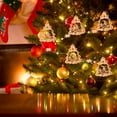 thumbnail image 6 of Vikakiooze 2022 Christmas Ornaments Pendant Wooden Bells Christmas Tree Hanging String Christmas Decorations, 6 of 6