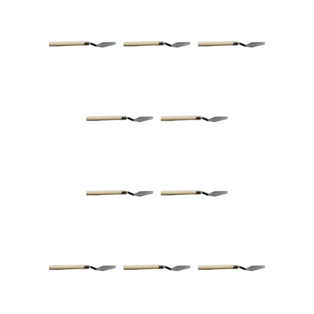 sweethay Suministros de espátula de acero inoxidable Dibujo Pintura al óleo Pala Artesanía Papelería Raspador Herramientas Hogar Puntiagudo Puntiagudo/Grande 10piezas