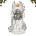 thumbnail image 7 of HongHeng Angel Christmas Tree Topper 13.2-Inch Glitter Angel Figurines Treetop Unlit for Christmas Decoration, 7 of 7
