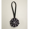 thumbnail image 5 of Yule Single Window Curtain Holdback Tieback, Decorative Magnetic Clip Drapery Tie Back, Elegant Bling Diamond Floral Design - Black, 5 of 7