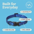 thumbnail image 5 of Vibrant Life Solid Polyester Adjustable Dog Collar, Blue, S, 5 of 11