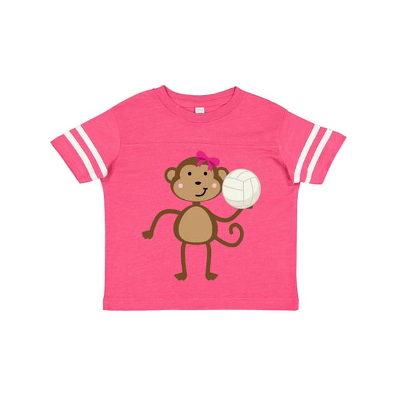 Inktastic Cute Volleyball Girl Monkey Girls Toddler T-Shirt