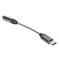 thumbnail image 2 of Type C To Headphone Female Adapter, Silver Plated Copper Wire Gray Aluminum Alloy Shell Lossless Type C To 3.5mm Adapter DAC Chip Lightweight For Tablet, 2 of 8