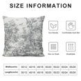 thumbnail image 5 of BANET  Pillow Covers Vintage Toile Grey Polyester Decorative Throw Pillow Case Cushion Cover for Bedroom Sofa Living Room Couch Chair Office White, 5 of 5