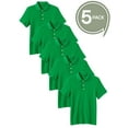 thumbnail image 3 of 5-Pack School Uniform Tagless Polo Tshirt for Little Boys & Big Boys, 3 of 8