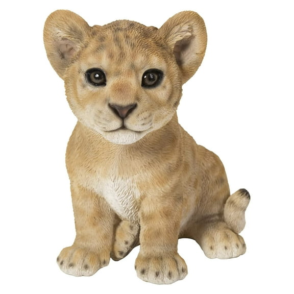 Hi-Line Gift 6" Sitting Lion Cub Garden Statues, Decorative