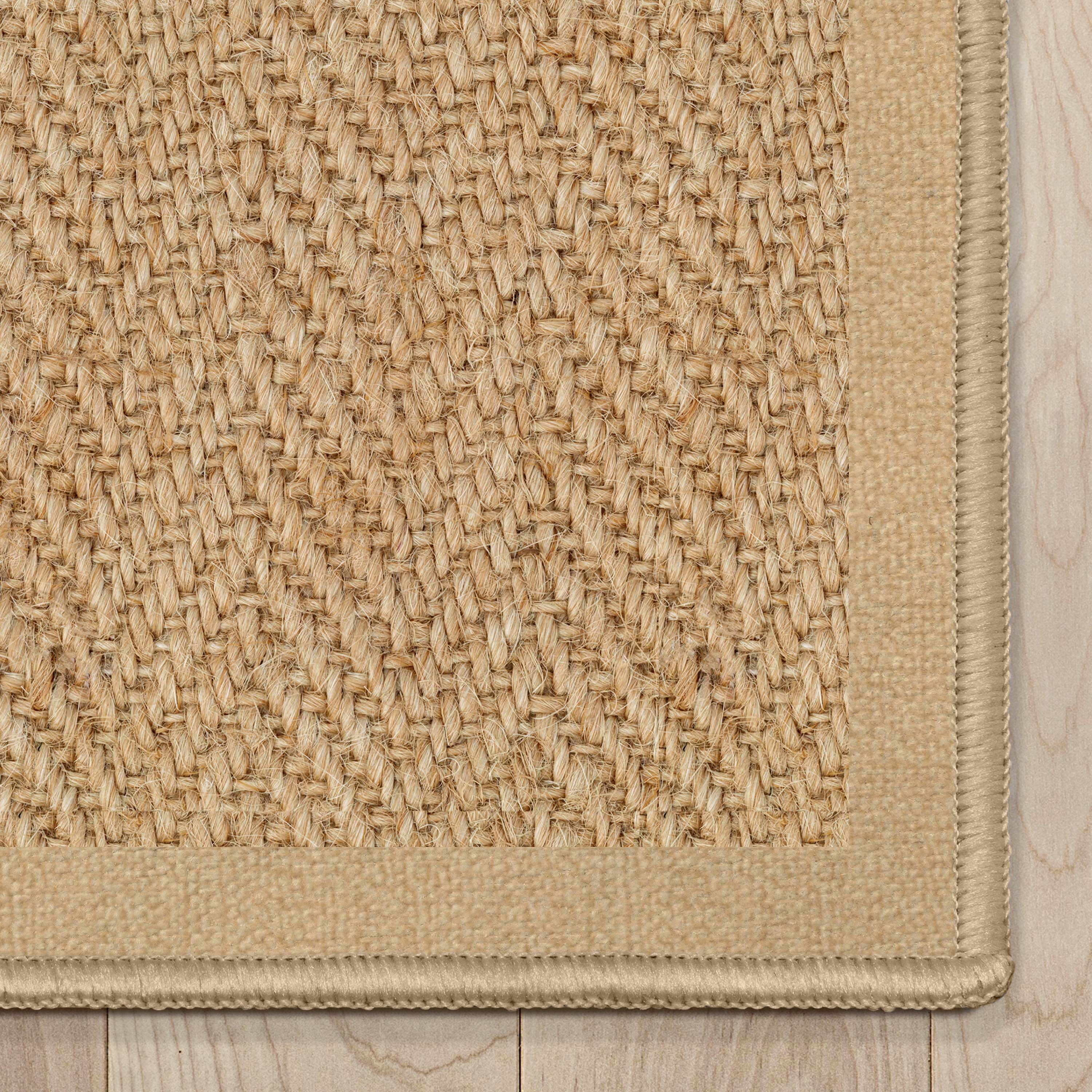 Well Woven Jute Boerboel Modern Geometric Flat-Weave Beige 5' x 7' Area Rug