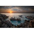 thumbnail image 2 of FrancoisVenter 24x17 Gold Ornate Wood Framed with Double Matting Museum Art Print Titled - De Kelders Sunrise, 2 of 4