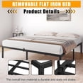 thumbnail image 3 of Cama Full de Metal Plataforma – 14 Pulgadas, Estructura Robusta, Lamas de Acero, Sin Somier, Montaje Fácil, Base Silenciosa – Negro – FULL (191×137×38 cm), 3 of 8
