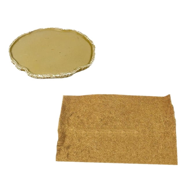 1pc Adorno Hogar Resina Miniatura Casa de Animales + 1pc Suelta Camas de Cáscara Invernadero de Sustrato Fernando Cuenco de alimentación de reptiles