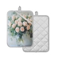 thumbnail image 2 of BZSMCE Pot Holder Oven Mitts Cooking baking Beautiful Blush Roses Creative Pattern Size:7x9.8in, 2 of 7