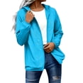 thumbnail image 2 of YVNAURA Lightweight Packable Rain Jacket for Men Women Waterproof Breathable Hooded Windbreaker Outdoor Rain Shell for Hiking Fishing Camping Travel S-4X, Sky Blue,L, 2 of 7