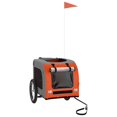 Bicycle Trailer Dogs Orange and Grey Oxford Fabric and Iron