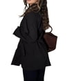 thumbnail image 3 of Women'S Long Sleeve Button Down Shirts Tie Waist Casual Loose Blouses Tops, 3 of 7