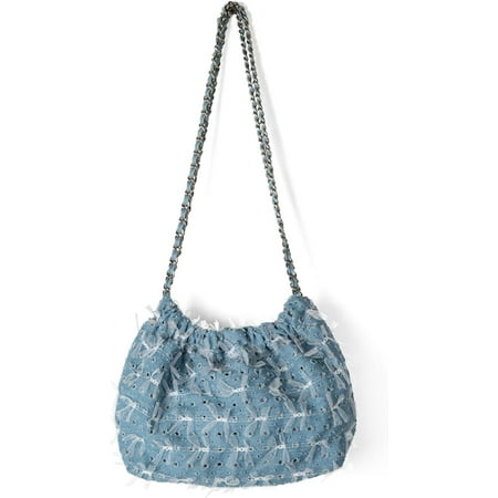 CoCoMangos Denim Bucket Bag  Jean Purses for Women Denim Crossbody Bags Hobo Denim Handbag