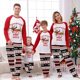 thumbnail image 3 of Pijamas familiares a juego de Navidad, conjunto de pijama de Dachshund a través de la nieve, Tops rojos, pantalones de reno, 2023, 3 of 3