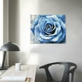 thumbnail image 3 of COMIO  Blue Rose Flower Picture Decor Wall Art Navy Gray Vintage Floral for Bedroom Bathroom Walls Decoration Canvas, 3 of 4