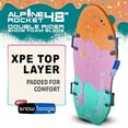 thumbnail image 3 of Wham-O Snowboogie 48" Alpine Rocket, Double Rider Foam Snow Sleds with Side Handles - Ice Cream, 3 of 7