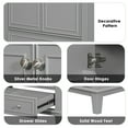thumbnail image 5 of 30-Inch Bathroom Vanity Base with Doors & Drawers, Solid Wood Frame & MDF Construction, Space-Saving Design for Small Bathrooms, Modern Grey Finish, CARB P2 Compliant, 5 of 9