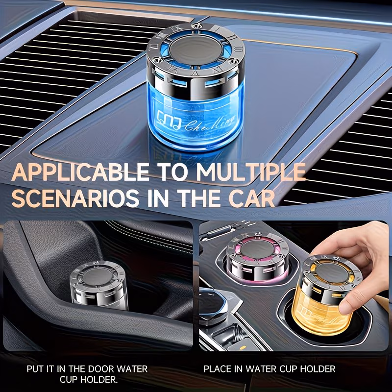 thumbnail image 3 of Powmok 2PCS Solid Car Air Freshener with Long-Lasting Fragrance (Blue Bell & Osmanthus), Odor Neutralizer for Car Cup Holder, Center Console, Home, Bedroom & Small Spaces, 3 of 6