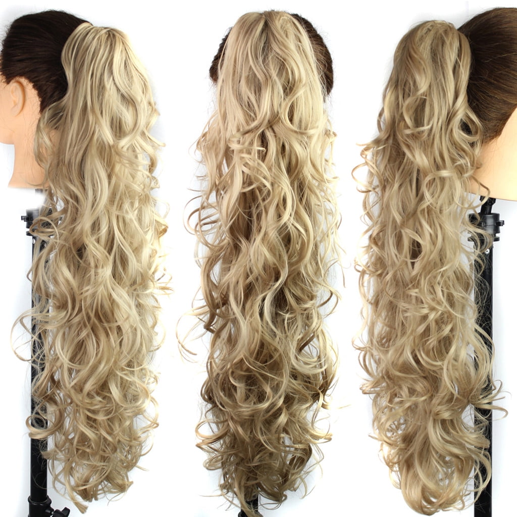 Gobestart Long Clipin Curly Claw Jaw Ponytail Clip In Hair Extensions