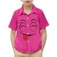 thumbnail image 2 of Piuwrlz 6 Years Boys Short polo Sleeve Toddler Funny Graphic Shirts Tops Pocket Pullover T Shirts Hot Pink Size 6 Years, 2 of 9