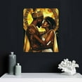 thumbnail image 5 of JEUXUS  African American Canvas Wall Art, King and Queen Crowns Canvas Print, Black Art Paintings for Wall Decor, African Lovers Women&amp;Man Bedroom Picture Framed Artwork for Room Decor, 5 of 5