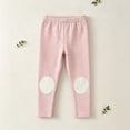 thumbnail image 6 of ATORRE Toddler Baby Girls Leggings Cute Striped Kneepad Design Unisex Baby Tights Pants Moisture Wicking Elastic Waist Full Length Leggings Pants Pink 5-6 Years, 6 of 8