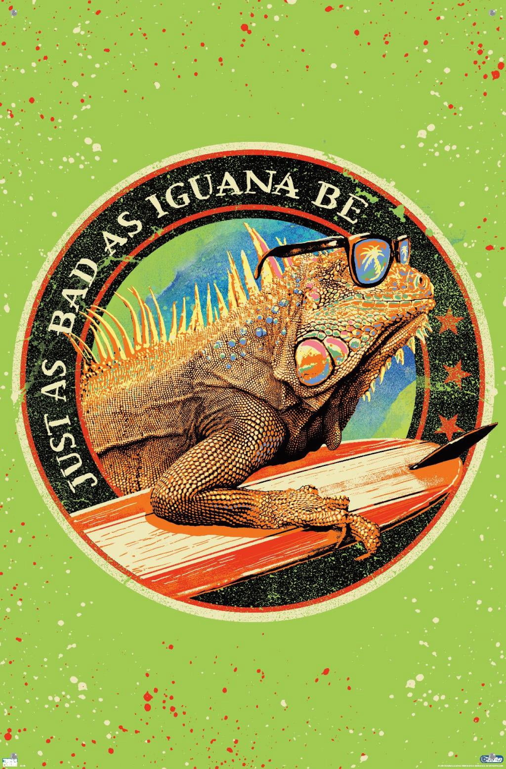Jim Baldwin - Iguana Wall Poster with Pushpins, 22.375" x 34"