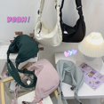 thumbnail image 2 of Bolsos de mujer, bolso de hombro Harajuku, bandolera lisa a juego, bolso para citas, 2 of 5