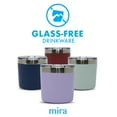 thumbnail image 4 of MIRA 9oz Insulated Lowball Rocks Tumbler - Stainless Steel - Whiskey, Cocktail, Wine Glass with Lid, Violet, 4 of 7