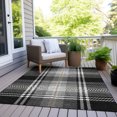 thumbnail image 5 of HomeRoots 596312 8 x 10 ft. Black, Gold & Gray Plaid Washable Indoor & Outdoor Rectangle Area Rug, 5 of 5