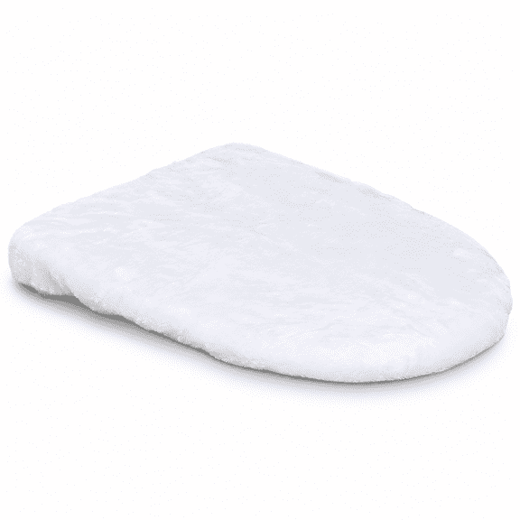 FURMORA 1 Pc Color Toilet Lid Cover Solid Bathroom Toilet Lid Cover Microfiber Elongated Toilet Seat Cover Machine Washable Solid Toilet Lid Cover Fits Most Lids,18.11"x19.68",White