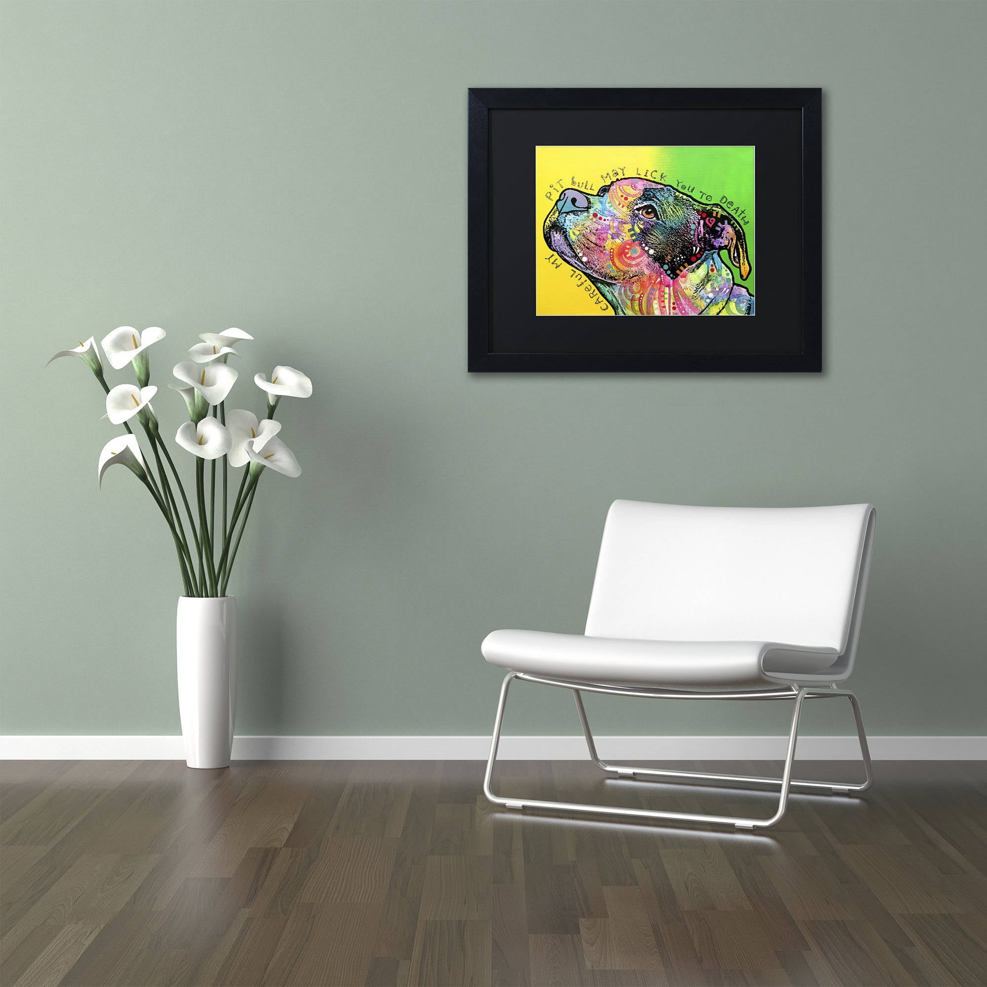 Trademark Fine Art 'Lick You to Death' Canvas Art by Dean Russo, Black Matte, Black Frame