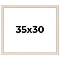 35x30 Frame White Real Wood Picture Frame Width 1.75 inches | Interior Frame Depth 0.5 inches |