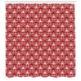 thumbnail image 3 of Ambesonne Chinese Shower Curtain, Eastern Damask Forms, 69"Wx75"L, Red White, 3 of 3