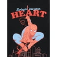 thumbnail image 2 of Marvel Spiderman Little Boys and Big Boys Valentine's Day Graphic Tee with Short Sleeves, Sizes 4-18, 2 of 3