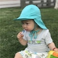 thumbnail image 2 of Baby Flap Sun Hat Breathable Kids Beach Cap with Wide Brim Sun Protection Hat, 2 of 7
