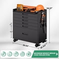 thumbnail image 2 of IKIMI Metal Garage Storage Cabinet with Wheels, 6 Drawer Rolling Tool Cabinet with 2 Pegboard and 10 Hook for Workshop, Basement, Warehouse, 2 of 6