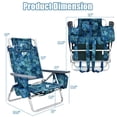 thumbnail image 2 of Aimee Lii 2-Pack Folding Backpack Beach Chair 5-Position Outdoor Reclining Chairs with Pillow, Modern Patio Furniture for Outdoor Backyard Pool Deck-Navy, 2 of 11