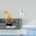 thumbnail image 2 of Figura de moderna con forma de delfín y caballo, escultura decorativa de animal para el hogar, la oficina, el escritorio, la entrada, el arm, 2 of 8