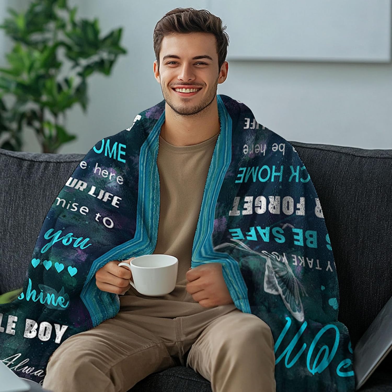 Son Gifts, Gifts for Son from Mom, Son Blanket 60"X50", Son Birthday Christmas Idea Gifts, to My Son Blanket, Gifts for Grown Son, Son from Mom, Soft Flannel Throw Blanket for Son