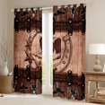 thumbnail image 2 of Manfei Texas Star Boots Black Out Curtains for Kids Children Teens,Western Cowboy Curtains Pack of 2 (42x63 Each),Lodge Cabin Bedroom Curtains,Lightweight Room Decor, 2 of 6