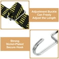 thumbnail image 4 of Uxcell 4 Pack Adjustable Bungee Cords with Hooks, 39 Inch Flat Heavy Duty Elasticity Straps Rubber Bungee Cords with Buckle for Outdoor, Camping, Tarp, Bike Rack, Luggage, Black Yellow, 4 of 6