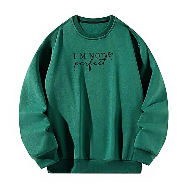 Sudadera de cuello redondo para mujer, suéteres de cuello redondo de ajuste relajado de invierno para desplazarse SG