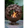 thumbnail image 2 of Esschert Design USA FF1013 Leaf Fire Sphere, Rust Metal - Large, 2 of 3