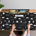 thumbnail image 4 of Long Mouse Pads for Desk,Black White Cloud Moon Star Pattern Desk Mats on Top Of Desks, Desk Mouse Pad Extra Large with 3mm Non-Slip Base and Stitched Edge for Gaming,Office,Work,Home 47.3"x23.6", 4 of 6