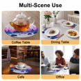 thumbnail image 2 of Purple Pink Forest Round 15 Inch Placemats Set of 6, Ombre Tree Abstract Art HeatResistant Non Slip Place Mats for Dining Table, Wipeable Braided Kitchen Table Mats for Housewarming, 2 of 9
