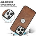 thumbnail image 6 of Allytech Slim Back Cover for Apple iPhone 13, Vintage PU Leather Anti-Sctratch Bumper Shockproof Protective Phone Case for iPhone 13 - Brown, 6 of 7