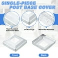 thumbnail image 3 of 8Pack Post Base Cover, 4.25x4.25 Metal Integral Style Post Skirt Porch Column Wrap(1.75x1.75), 3 of 6